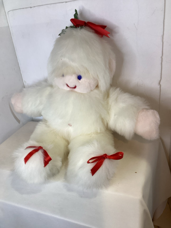 White Plush Stuffed Snowman Holiday Item