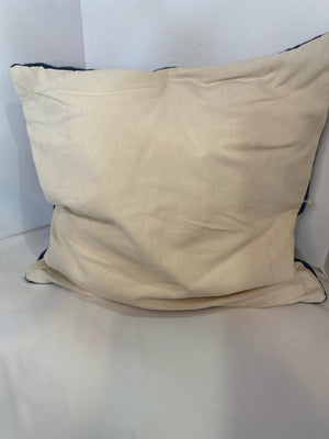 Arhaus Blue/Cream Wool Stripe Pillow
