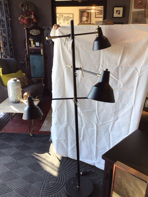 Floor Black Metal 3 Arm Lamp