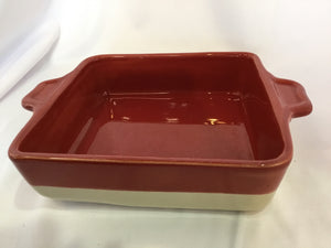 Emile Henry Red/Tan Stone Square Casserole