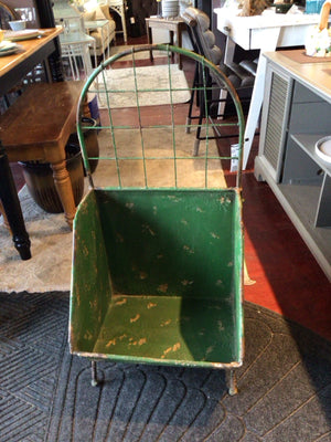 Vintage Indoor/outdoor Metal Green Cart