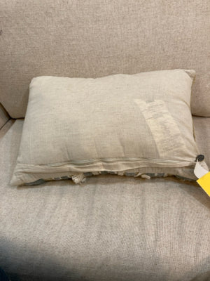 Gray/White Polyester Pillow