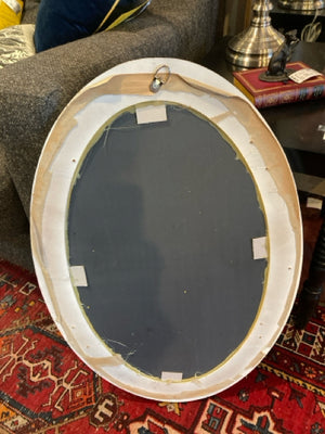 White Oval Mirror