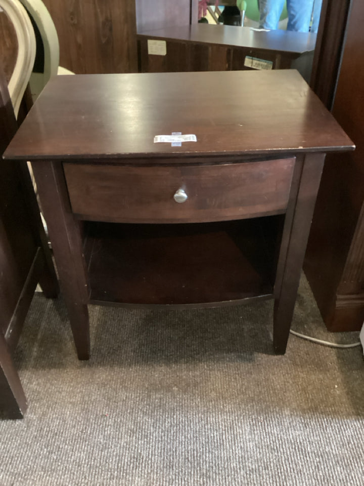 Wood As Is Brown Nightstand