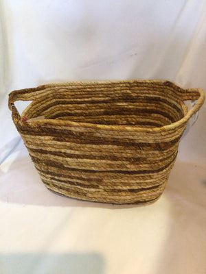 Cream/Brown Seagrass Basket