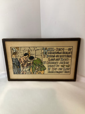 Vintage Cream/Multi People Words Framed Art