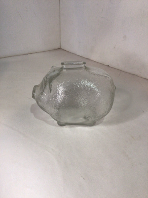 Clear Glass Piggy Bank