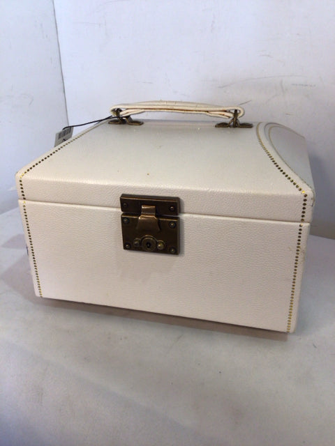 Pottery Barn White Leather Jewelry Box