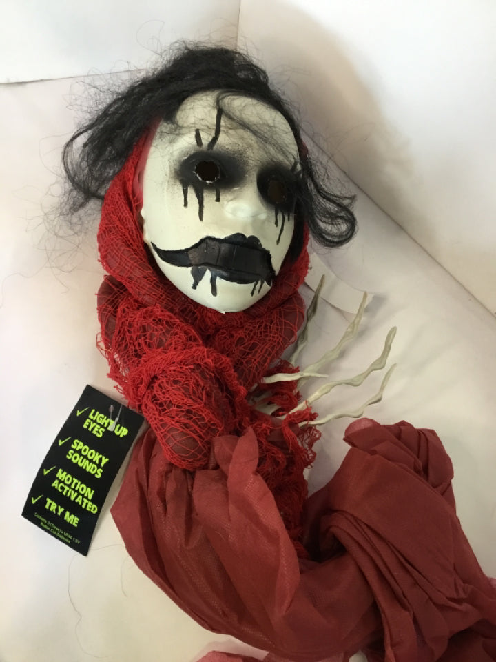 Halloween Red Plastic Skull Musical Holiday Item