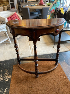 Demi Lune Wood Brown Table