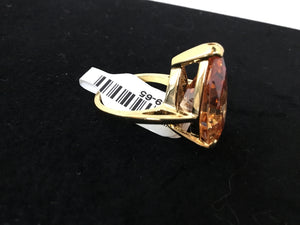 Orange Rhinestone Ring