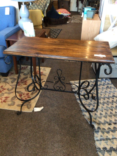 Industrial Wood/Iron Brown/black Table