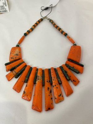 Coral Orange Choker Necklace