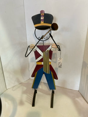 Christmas Red/Blue Metal Windchime Soldier Holiday Item
