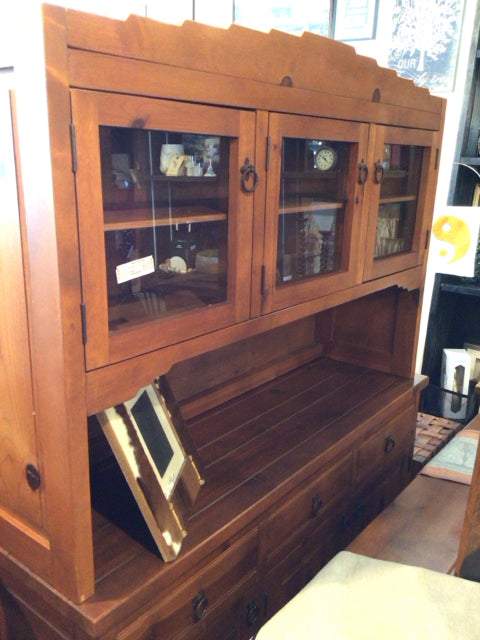 Rustic Wood 2 Piece Brown Buffet/Sideboard