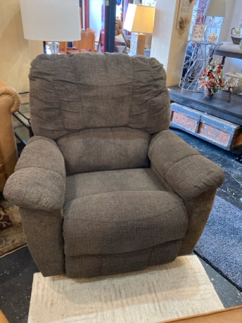 Recliner Chenille Manual Brown Chair