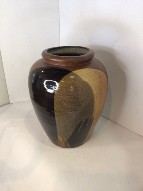 Brown/Black Ceramic Vase