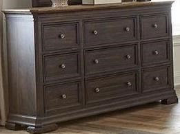 Napa Furniture Design Wood 9 Drawer Brown Dresser/Chest
