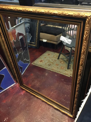 Ornate Black/Gold Beveled Mirror