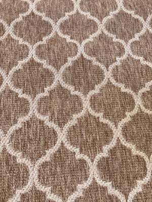 Indoor/outdoor Polyester Brown/Cream Rug