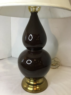 Gourd Brown Glass Lamp