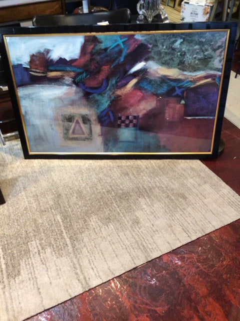 Modern Multi-Color Abstract Framed Art
