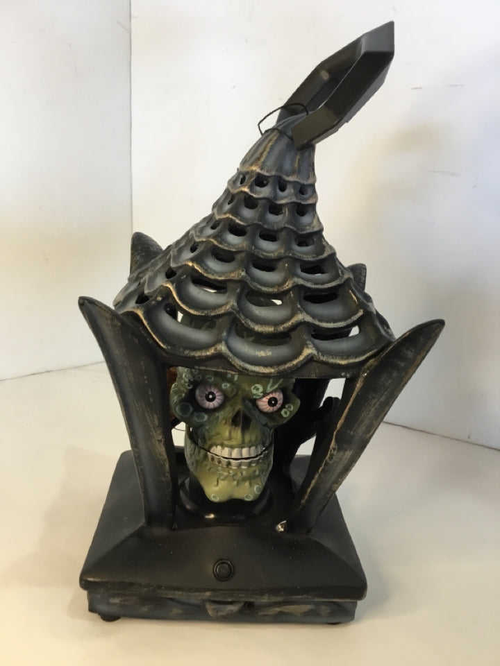 Halloween Gray Plastic Skeleton Lanterns Holiday Item