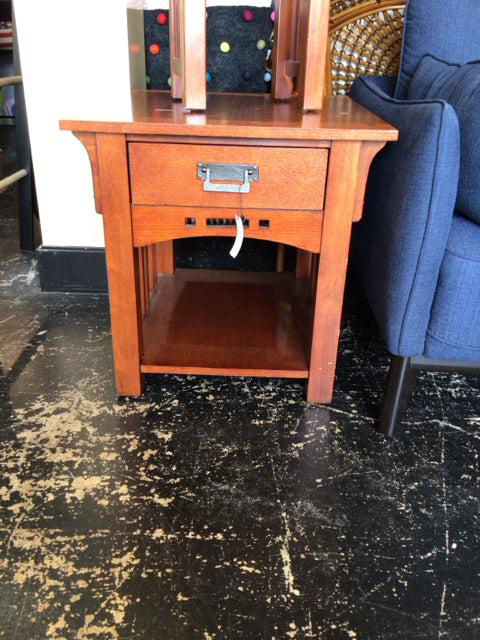 End Wood Brown Table