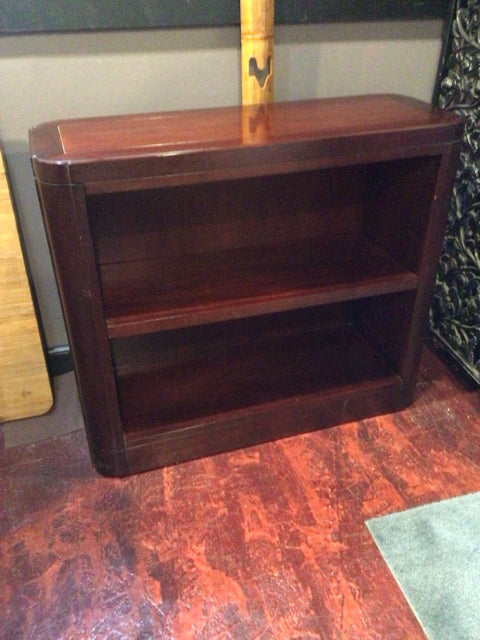 2 Shelves Wood Console Cherry Bookcase/Bookshelf