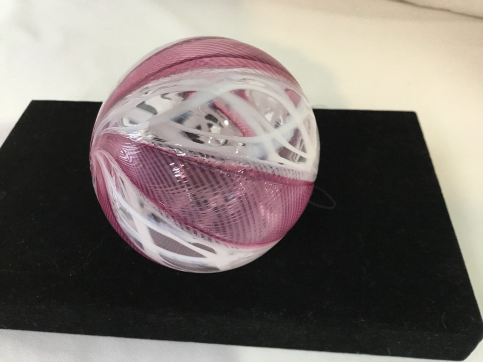 Pink/white Glass Ornaments Holiday Item