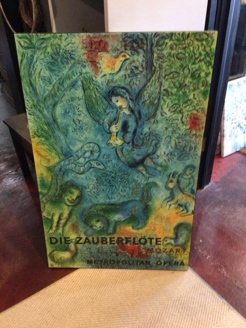 Blue/Green Angel Stretch Canvas Art