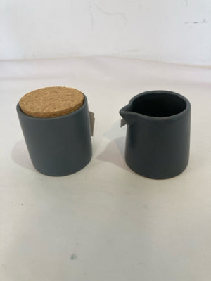 Black Ceramic Sugar/Creamer