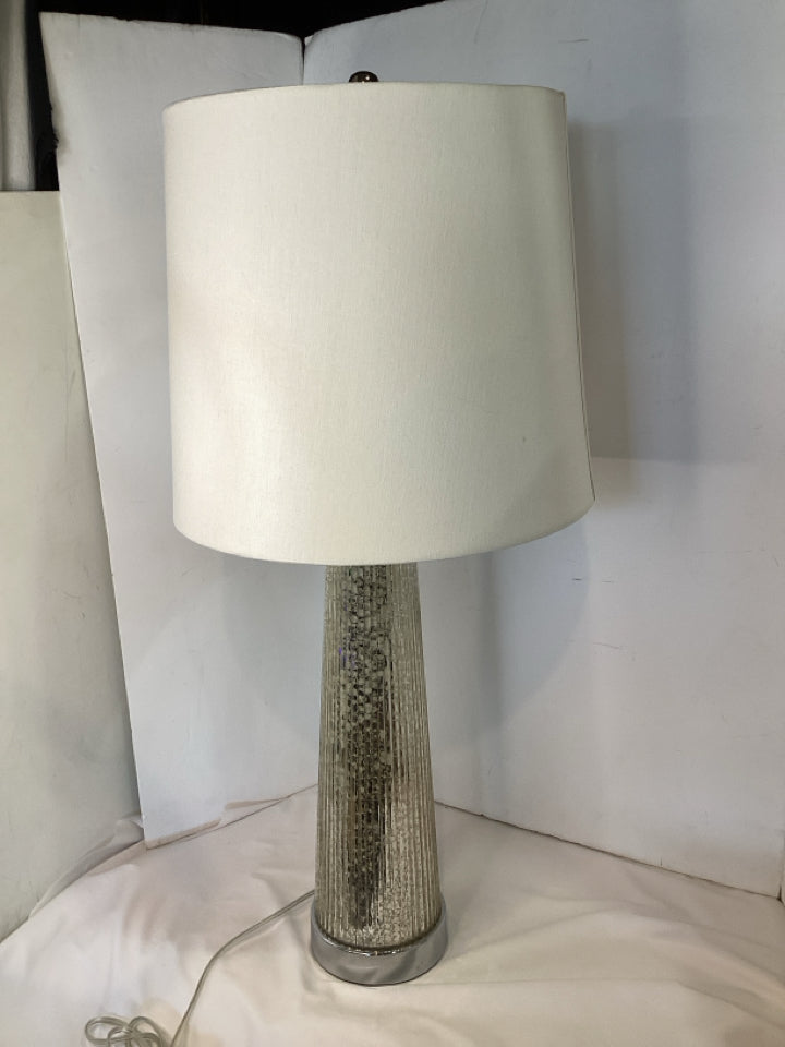 Table Silver Mercury Glass Lamp