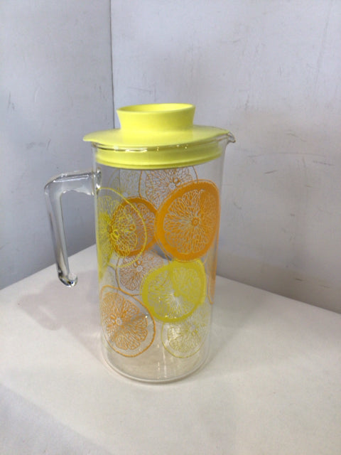 Pyrex Vintage Juice Yellow/Orange Glass Oranges Pitcher