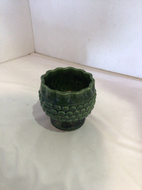 Mid-Century Green Pottery Planter