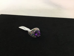 Purple Rhinestone Ring