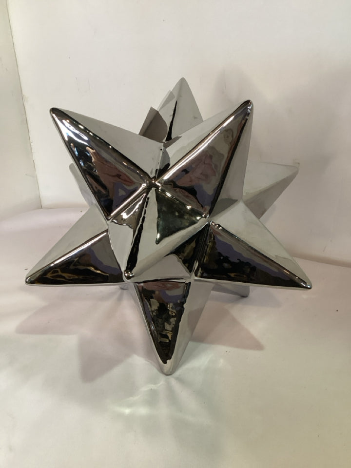 Silver Ceramic Star Statue
