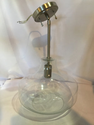 Hanging Metal/Glass Clear Light Fixture