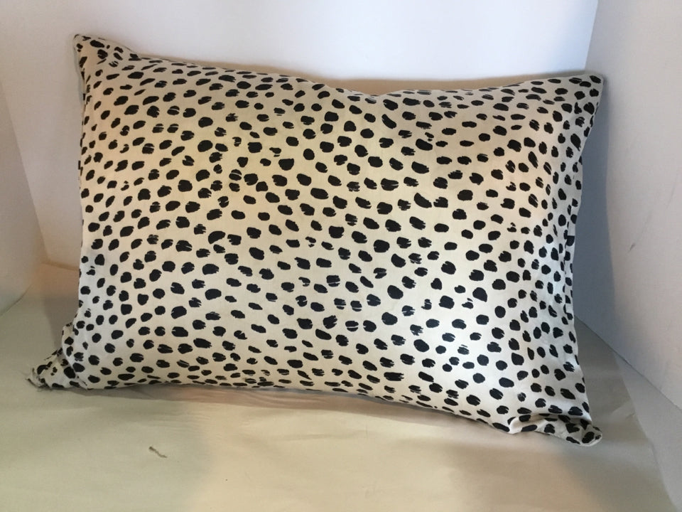 Tan/Black Polka Dot Pillow