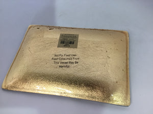 Whimsical White Glass Words Plate