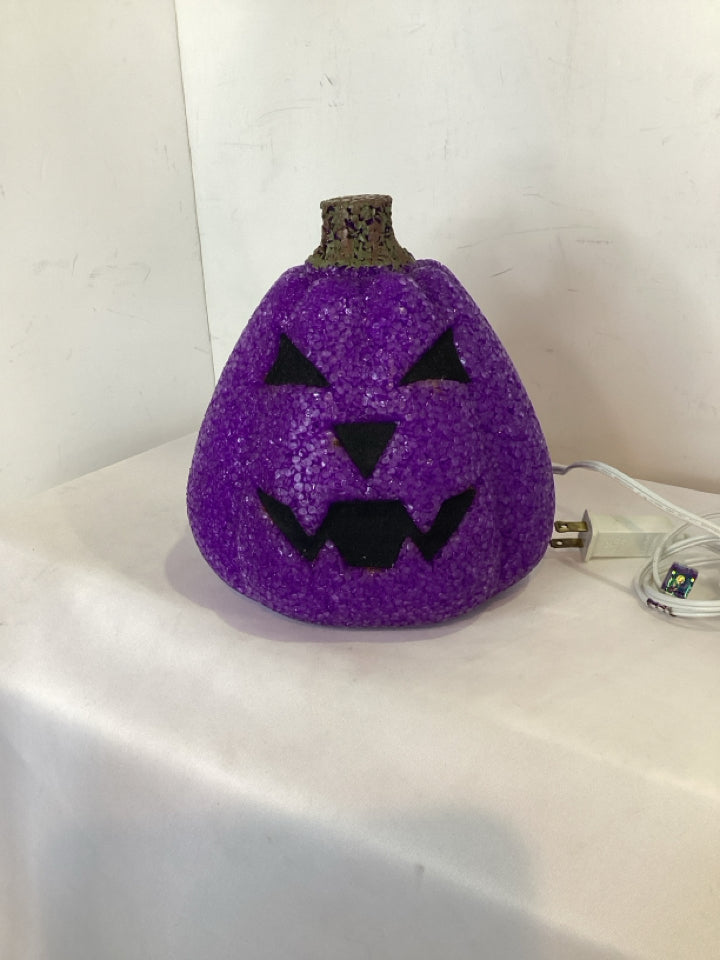 Halloween Purple Pumpkin Light up Holiday Item