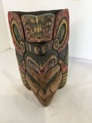 Tribal Brown/Multi Wood Mask