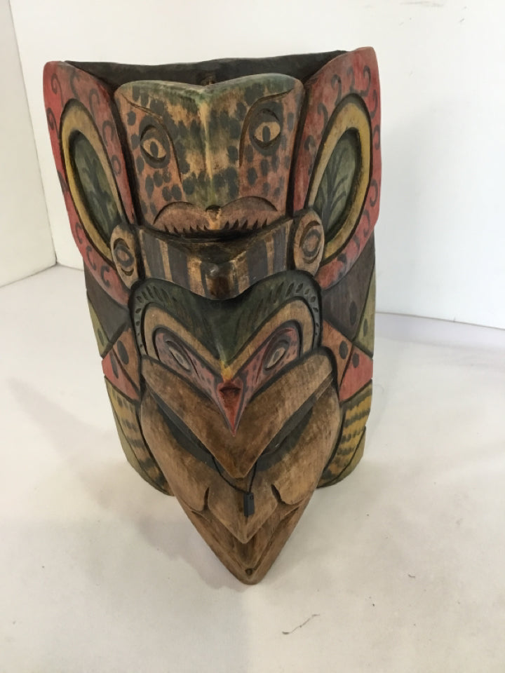 Tribal Brown/Multi Wood Mask