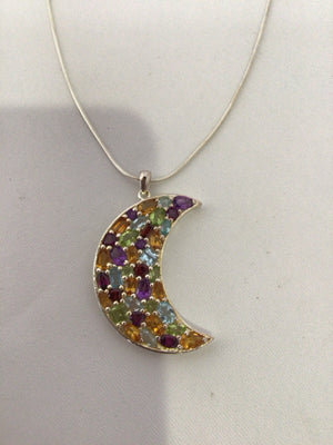 Multi-Color Moon Necklace