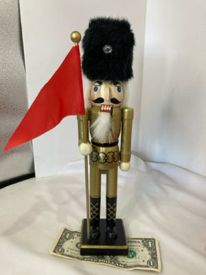 Nutcracker Gold/Red Flag Holiday Item