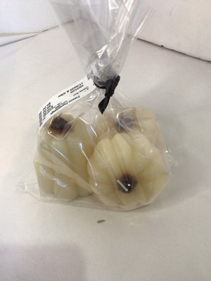 Fall Cream/Brown Wax Candle Pumpkins Holiday Item
