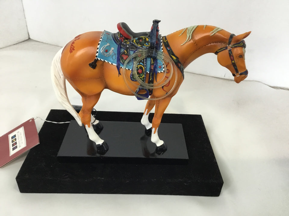 Multi-Color Horse w/Box Figurine