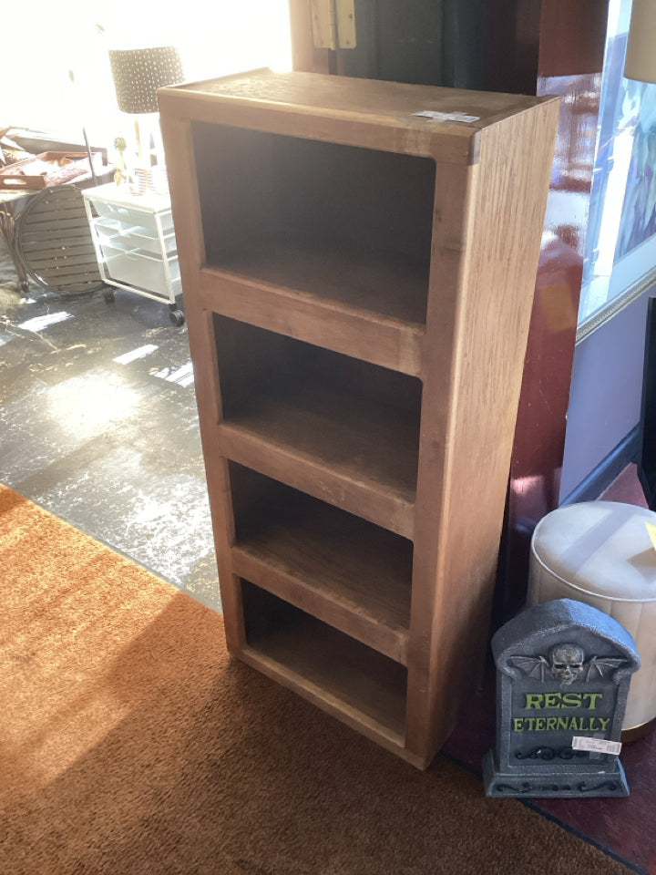 Wood 4 Shelf Brown Bookcase/Bookshelf