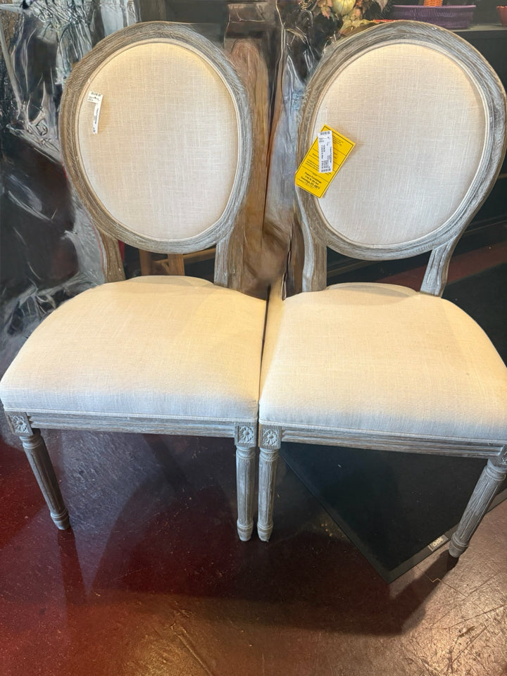 World Market Shield Back Pair Cream Chair
