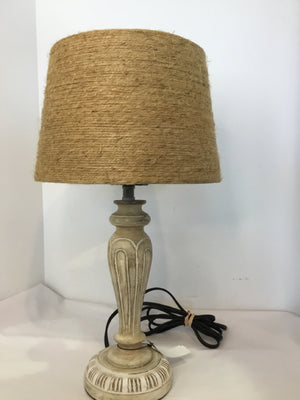 Rustic Tan Burlap Lamp